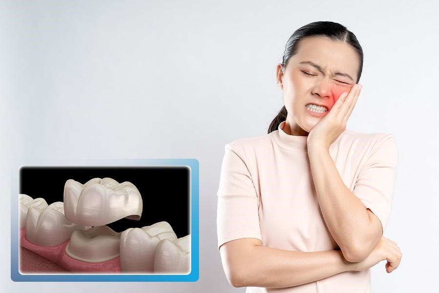 Bọc răng sứ bị đau khi nhai do đâu? Các cách khắc phục