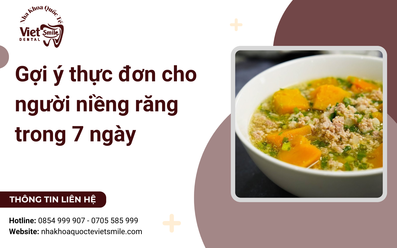 Gợi ý thực đơn cho người niềng răng trong 7 ngày